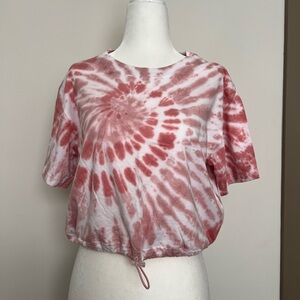 PINK Tie-Dye Crop Top